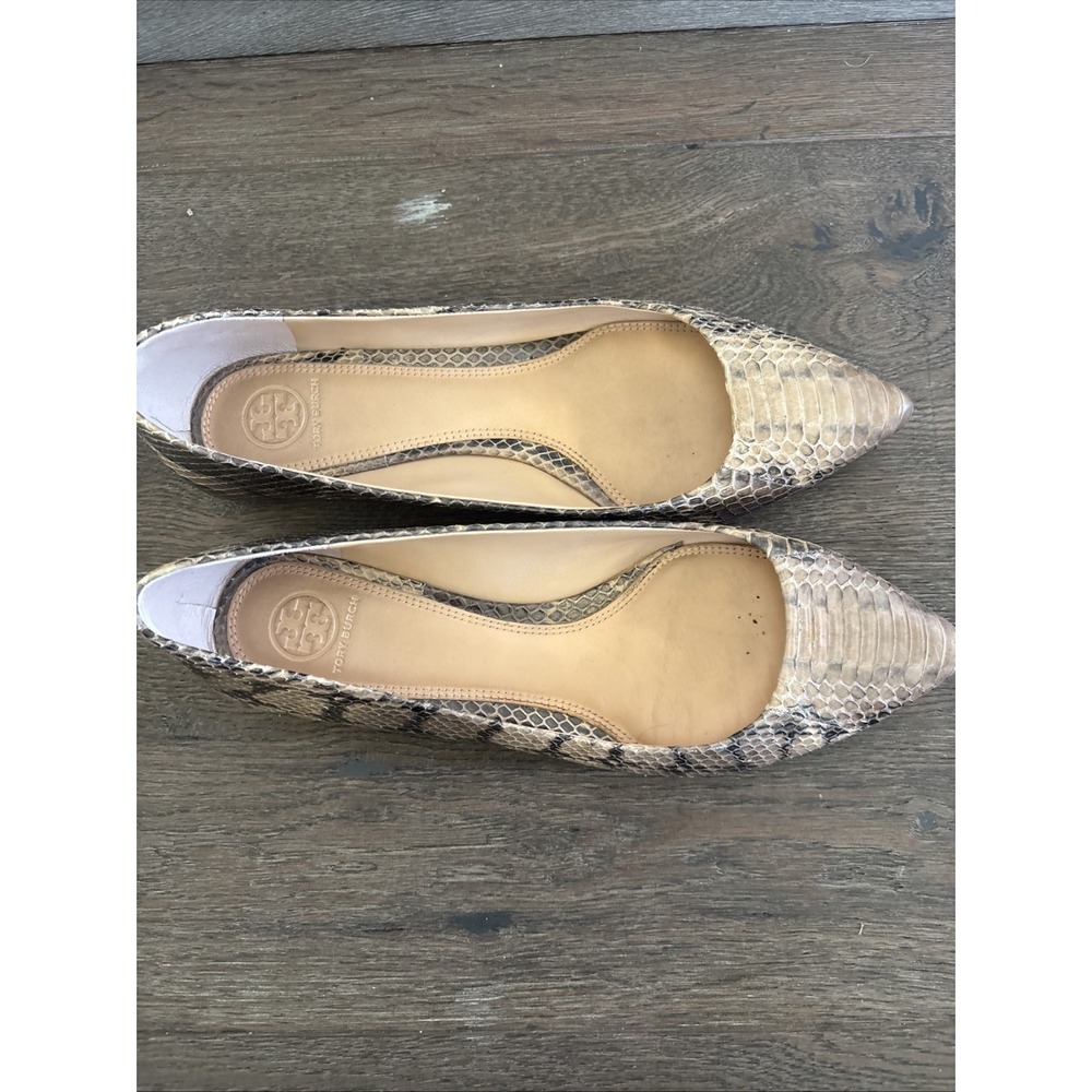 Women's ROCKPORT TOTAL MOTION ADELYN Green Snake Leather Flats Size 10m